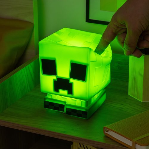 Paladone Minecraft Creeper SquishyGlo Silicone Light, Officially Licensed Cordless & Rechargeable Gaming Lamp for Kids and Teens, Bedroom Décor, Collectible Merchandise, Green