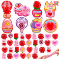 OCHIDO 32 Pack Valentines Day Cards with Mochi Squeeze Toys, Valentines Day Gifts for Kids Classroom Exchange and School Reward, Stress Relief Fidget Toy for Valentines Party Favors