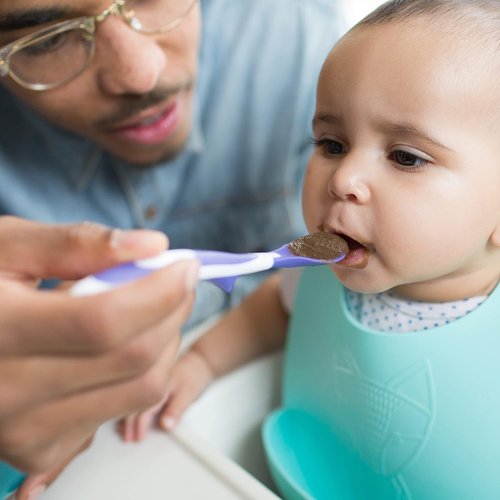 Dr. Brown's TempCheck Spoons - Designed to Nourish, 4-Pack in Blue for Easy Feeding