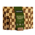 3 Pack Checkered Bamboo Cutting Board Set, Decorative End Grain Thick Wood Cutting Board, Crack-Resistant, Heavy Duty Non-slip Chopping Boards, Aesthetic Serving Trays for Home Decor, Gift