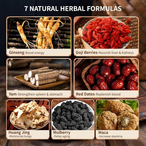 Ginseng Five Treasures Kidney Tea, Traditional Chinese Herbal TeaBags, Natural Kidney Cleanse Detox Tea for Women & Men, 7 Precious Ingredients Formula (3 Pack/75 Bags)