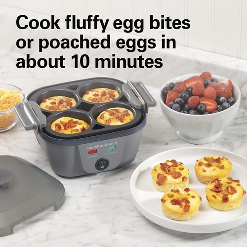Hamilton Beach Egg Cookers Bundle - Egg Bite Maker, Hard Boiler & Poacher (25510 + 25508)