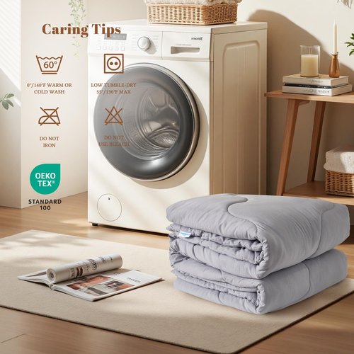 Queen Size Comforters Duvet Insert,Soft Down Alternative with Corner Tabs,Quilted Comforters for All Seasons,Machine Washable, Queen 88 x 88 Inches