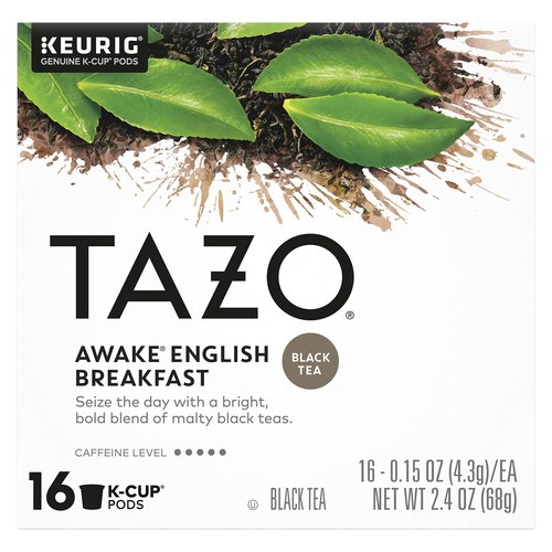 TAZO Brand Awake English Breakfast Black Tea Pods, High Caffeine, 16 Count