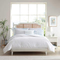 Laura Ashley - Twin XL Comforter Set, Soft Embossed Diamond Bedding, 6 Piece Bonus Bed Set with Matching Shams, Bed Sheets & Throw Pillow (Margaret White)