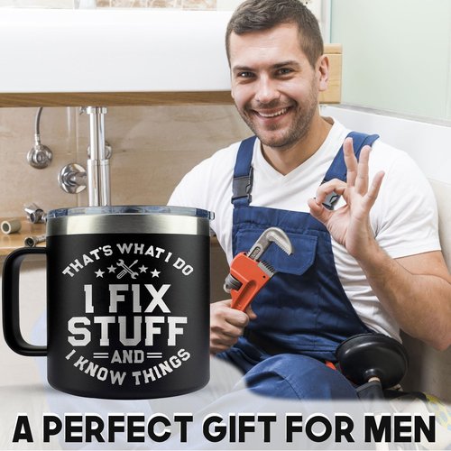 Christmas Gifts for Men, Dad, Husband - Birthday Gifts for Mens Unique - Stocking Stuffers for men, Dad - Dads Birthday Gift Ideas - Funny, Gag mens Gifts for Christmas, Birthdays - 14Oz Men Mug