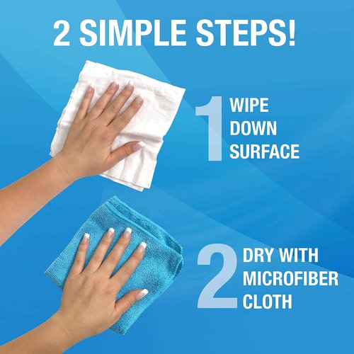 MiracleWipes Glass Cleaning Wipes - Disposable Streak-Free for Mirrors, Windows & Home | 60 Count