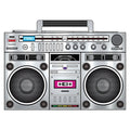 Beistle 80s Boom Box Stand-Up, Retro Metallic Cardboard Decoration, Perfect for 1980s ERAS Theme Dance Parties, Photo Booth Props, and Throwback Events, Large 3' 3¼" x 4' 5"