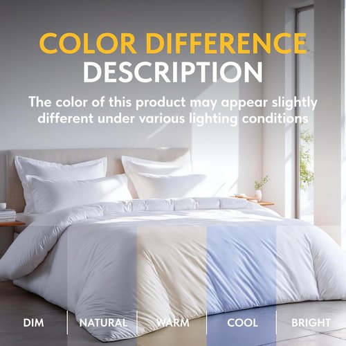 Classic White Queen Duvet Cover Set by [Brand Name] - Microfiber with Zipper, Includes 2 Pillow Shams | Luxury Comforter Cover