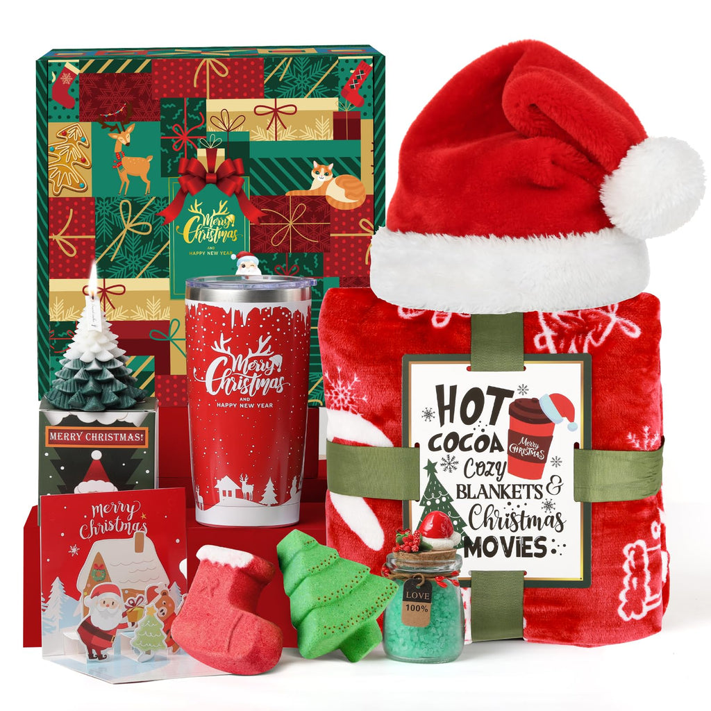 Christmas Gifts for Women, Unique Holiday Gift Sets for Women, Her, Mom, Wife, Girlfriend, Sister, Coworkers Boss, Teacher, Nurse, Neighbor, Xmas Tumbler Gifts Basket for Who Have Everything
