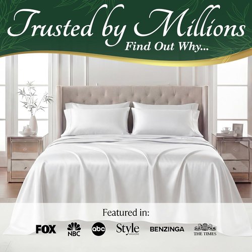 Decolure 100% Viscose Bamboo Sheets - Luxury King Size 6-Piece Set | Naturally Cooling, Ultra Soft, Deep Pockets