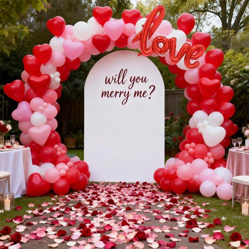 60pcs Red and Pink Balloons, Red Pink Heart Latex Balloons, Matte White Balloon Love Shaped Foil Balloon For Valentine's Day Birthday Baby Shower Party Wedding Bridal Shower Engagement Decorations