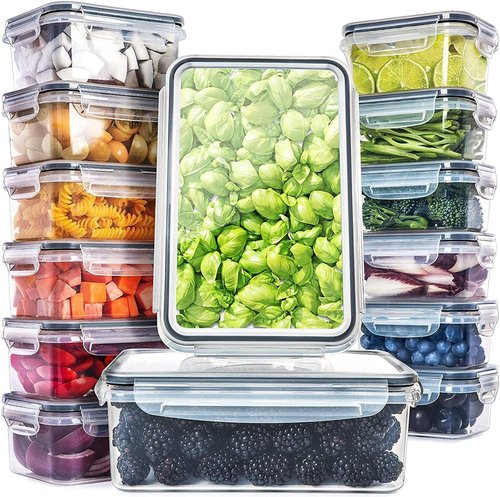 Fullstar 28-Piece Plastic Food Storage Containers - Leakproof, BPA-Free Meal Prep Set for Kitchen Organization