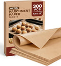 Skiennix Parchment Paper Sheets - 300 Unbleached Non-Stick Baking Sheets | 12x17 Inches for Oven & Air Fryer