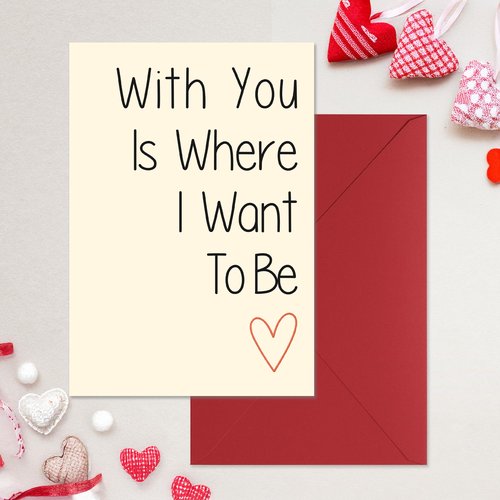 Cheerin Romantic Love Card with Envelope - Anniversary Card for Him and Her - Sweetest Day Cards for Husband, Wife, Girlfriend, Boyfriend and Fiance - Happy Birthday Gift 5x7 Inch