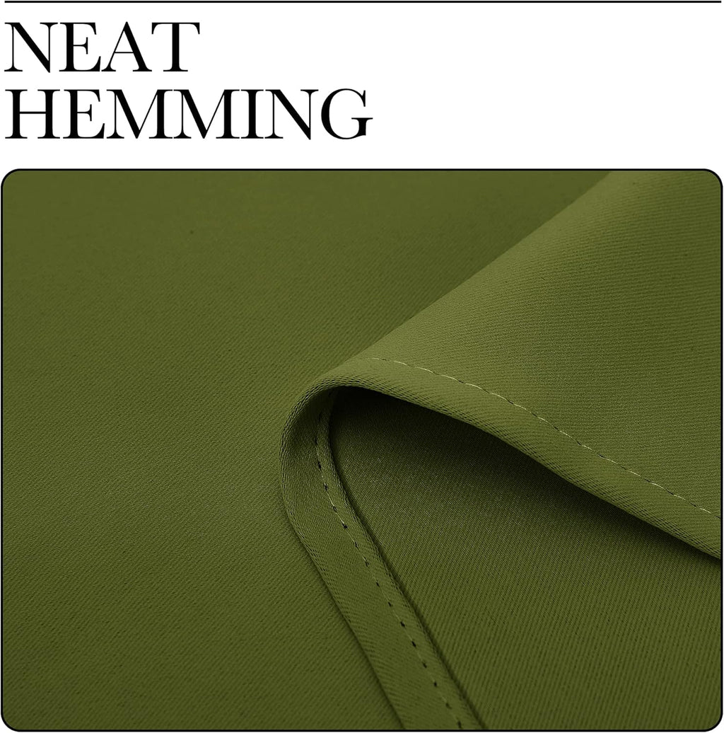 NICETOWN Olive Green Blackout Curtains - Thermal Insulated Drapes for Living Room | 78" Length, 2 Panels, 55" Wide
