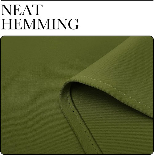 NICETOWN Blackout Curtain Panels - Thermal Insulated Grommet Drapes | Olive Green, 55 x 68 Inches (One Pair)