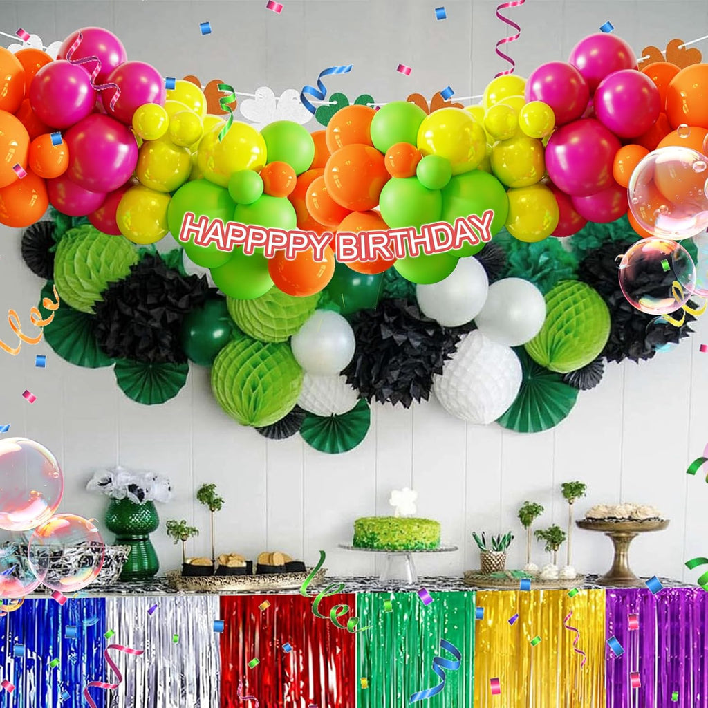 Skiennix Tropical Balloon Arch Kit - 119 Pcs Hawaiian Latex Balloons for Summer Party Decor | Wedding, Birthday, Baby Shower