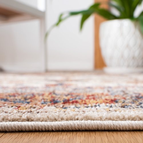 SAFAVIEH Bijar Collection 3' x 5' Ivory / Rust BIJ652A Traditional Oriental Distressed Non-Shedding Living Room Bedroom Accent Rug