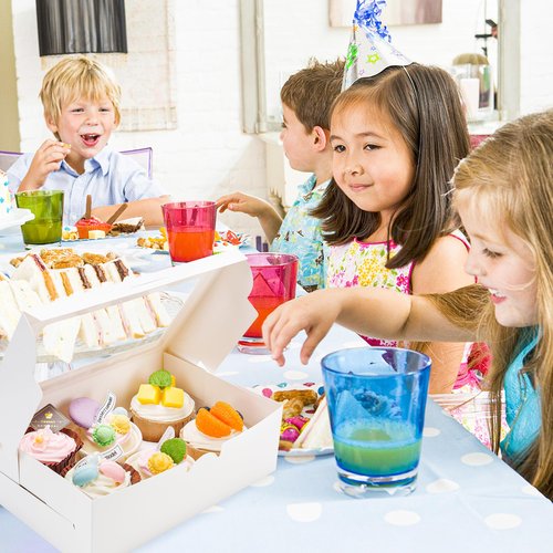 NPLUX 6 Pack Cupcake Boxes with Inserts 6 Holders, White Standard Bakery Boxes with Window Food Grade Cupcake Containers 6 Count for Muffins