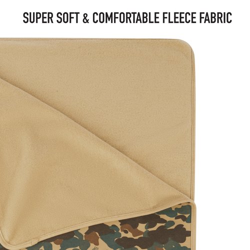 Rothco X Bear Archery Fred Bear Camo Fleece Throw Blanket – Soft Cozy All Season Camping Sofa Sleeping Blanket 60 x 50 Inch