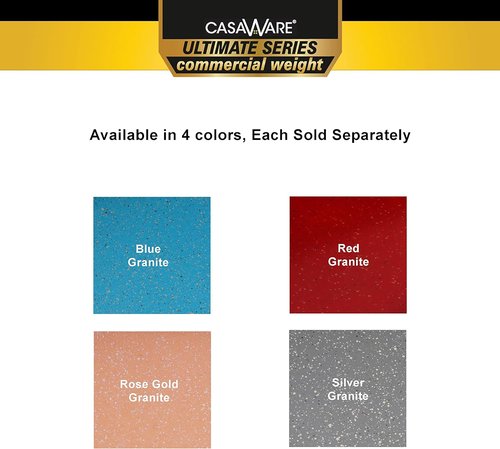 CasaWare 11x9 Toaster Oven Baking Pan - Ultimate Series Commercial Weight | Non-Stick Ceramic, Silver Granite