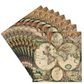 3dRose CST_7425_4 World Map 1689 Ceramic Tile Coasters, Set of 8