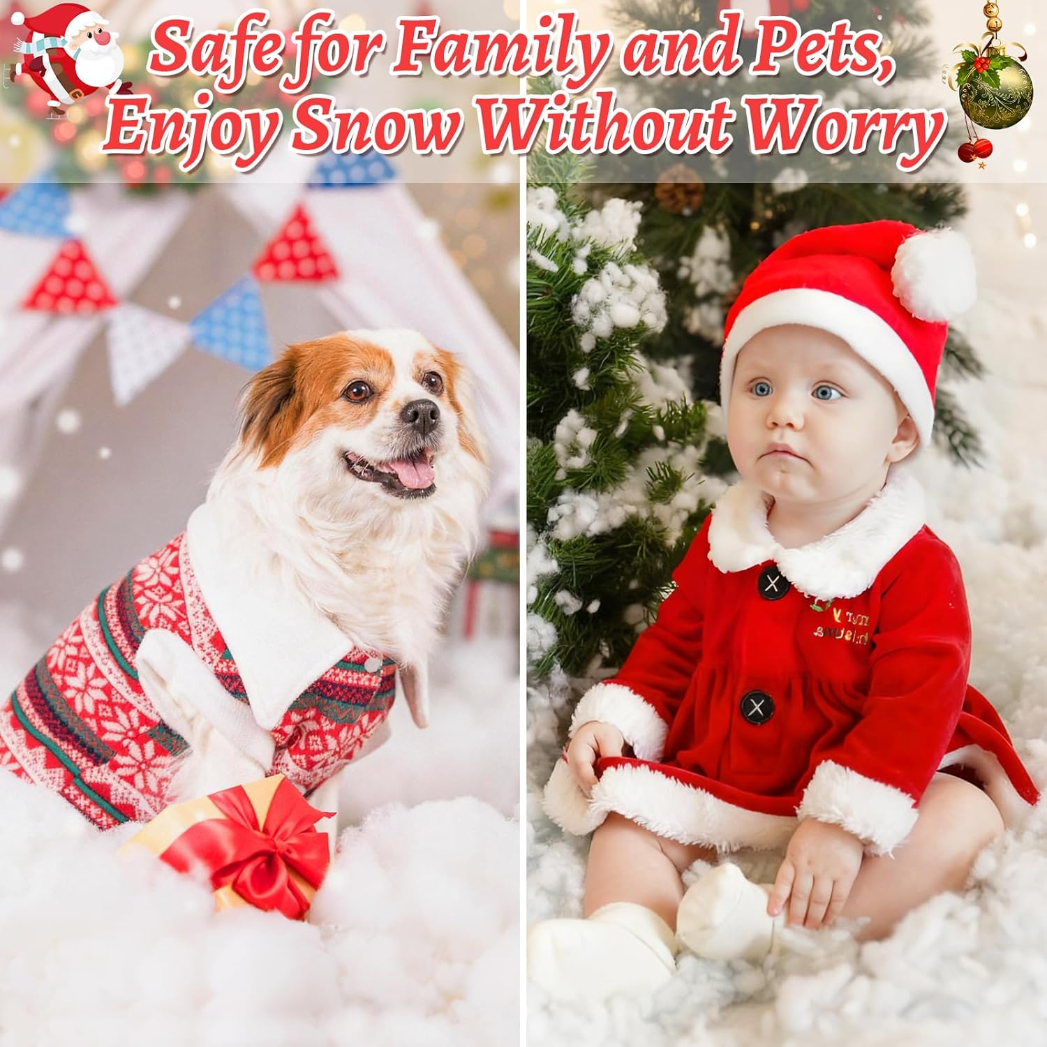 Regine Switzerland 32 OZ Fluffy Artificial Snow - Perfect for Christmas Village Displays & Crafts