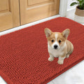 OLANLY Dog Door Mat - Absorbent Non-Slip Washable Doormat for Muddy Paws | 30x17, Maple Red