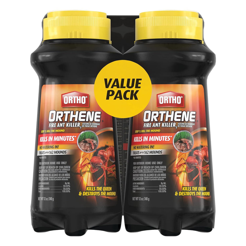 Ortho Orthene Fire Ant Killer - Effective Mound Treatment, Kills Queens, No Watering, 12 oz. (2-Pack)