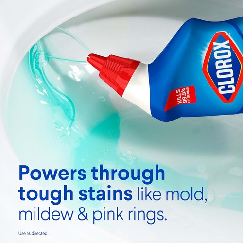 Clorox Toilet Bowl Cleaner - Rain Clean Formula for Powerful Stain Removal | 24 Fl Oz