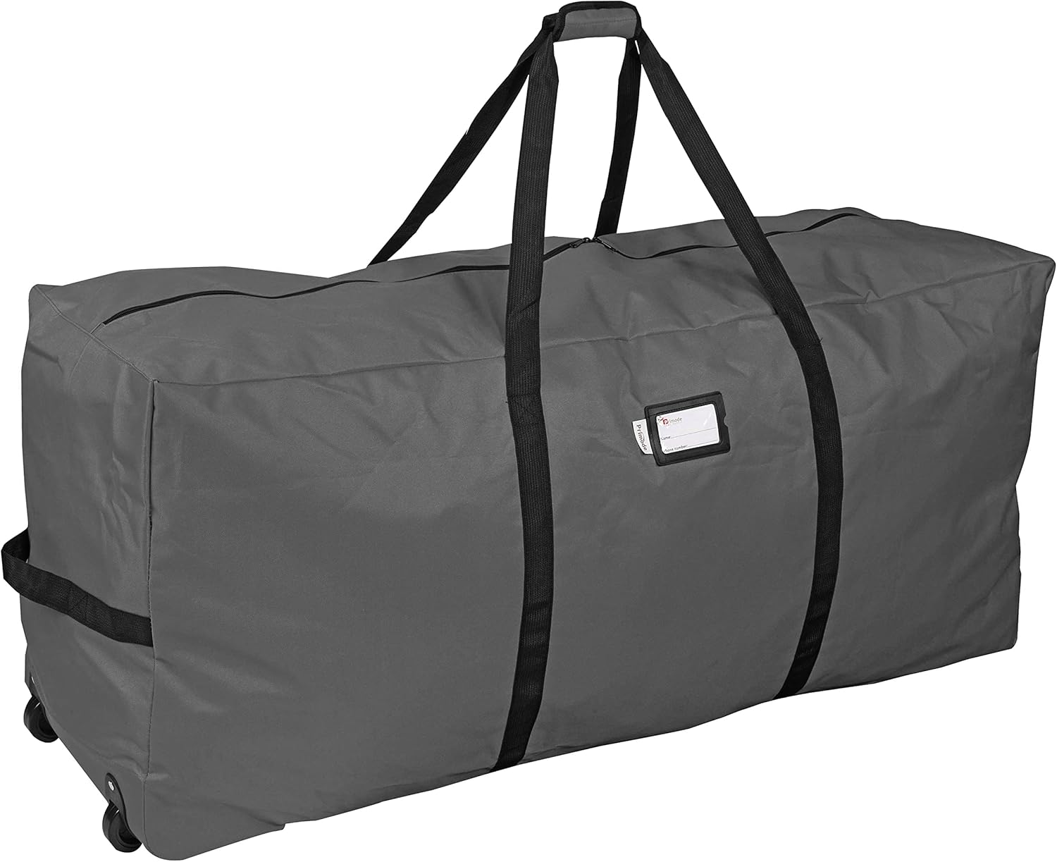 Primode Rolling Tree Storage Bag - Heavy Duty Container with Wheels | Fits Up to 7.5 Ft Disassembled Tree - Gray, 22" H x 16" W x 50" L