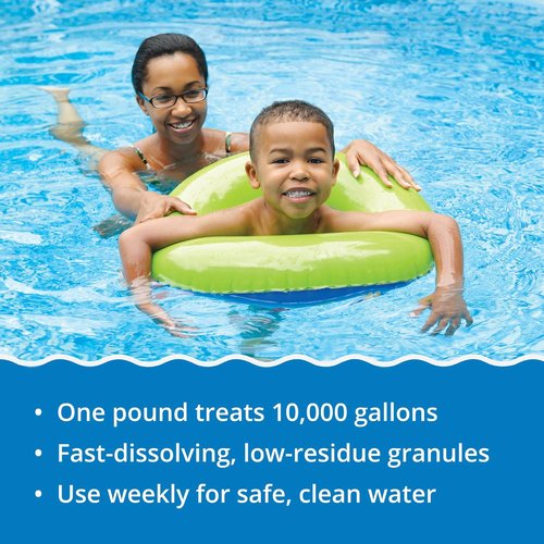 In The Swim Pool Shock - 68% Cal-Hypo Granular Sanitizer for Crystal Clear Water - 24 x 1 lb Pack