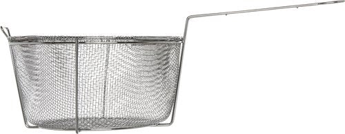 Carlisle FoodService Products Chrome Plated Steel Mesh Fryer Basket, 11.25" Diameter x 6.25" Depth