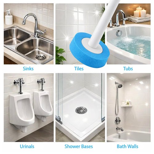 CiLoN 24 Count Carry Detergent Disposable Toilet Brush Refill Pads. 5-Layer Rich Foam Cleaning Sponge Head Replacements. Pre-Loaded Disposal Scrubbing Head Refills For Toilet Wands. 24 Pads-Value Pack