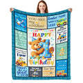 CIUGOIG 1 Year Old Boys Gifts, Happy 1st Birthday Blanket 50"x40", 1st Birthday Gifts for One Year Old Boys, Baby Boy First Birthday Gift Ideas, Teddy Bear 1st Birthday Decorations for Boy Blanket