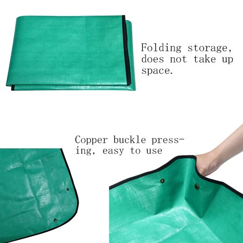 QDXATIVP 2PCS 39.4" x 39.4" Foldable Waterproof Square Mat for Plant Repotting & Soil Changing, Indoor Succulent Potting & Gardening Mat