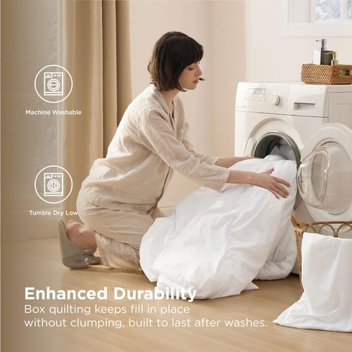 Bedsure Removable Cover with Comforter Duvet Insert King - 4 Pieces White Prewashed Soft Bedding Set for All Seasons Use, Includes 1 Duvet Cover, 1 Comforter, 2 Pillow Shams