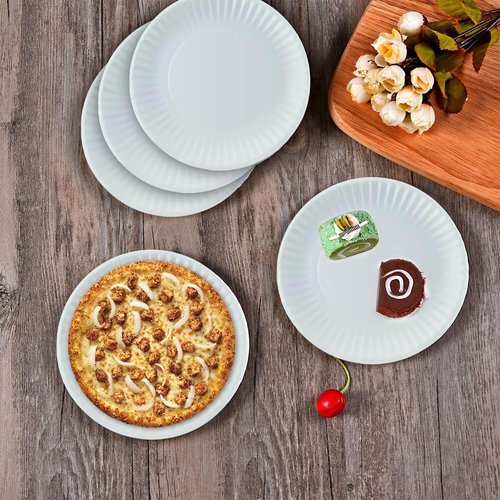 Perfect Stix Economy White Paper Plate, 9" Paper Uncoated Plate 9inches.500 Count Paper Plates., Medium