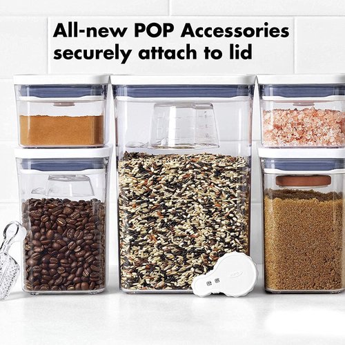 OXO GoodGrips POP Container - Airtight Food Storage - 1.7 Qt Rectangle (Set of 4) for Coffee and More
