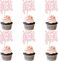 Ercadio Cupcake Toppers - 24 Pcs Pink "Same Forever" Picks for Bachelorette & Bridal Shower Celebrations