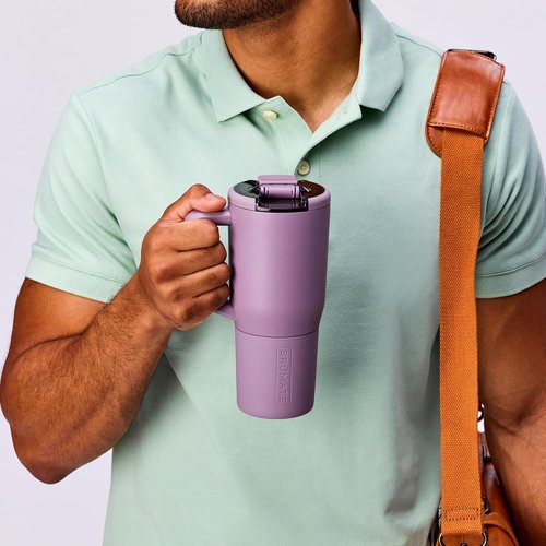 BrüMate Müv 25oz Insulated Coffee Mug - 100% Leak Proof, Stainless Steel with Handle & Lid | Dark Aura