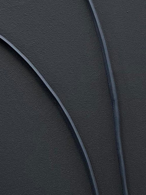 NANKAI Hand-Painted Black Minimalist Oil Painting - Thick Texture 24x36 Inch Abstract Wall Art