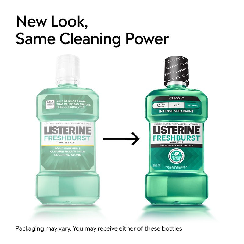 Freshburst Antiseptic Mouthwash, Spearmint Oral Rinse, 500 mL