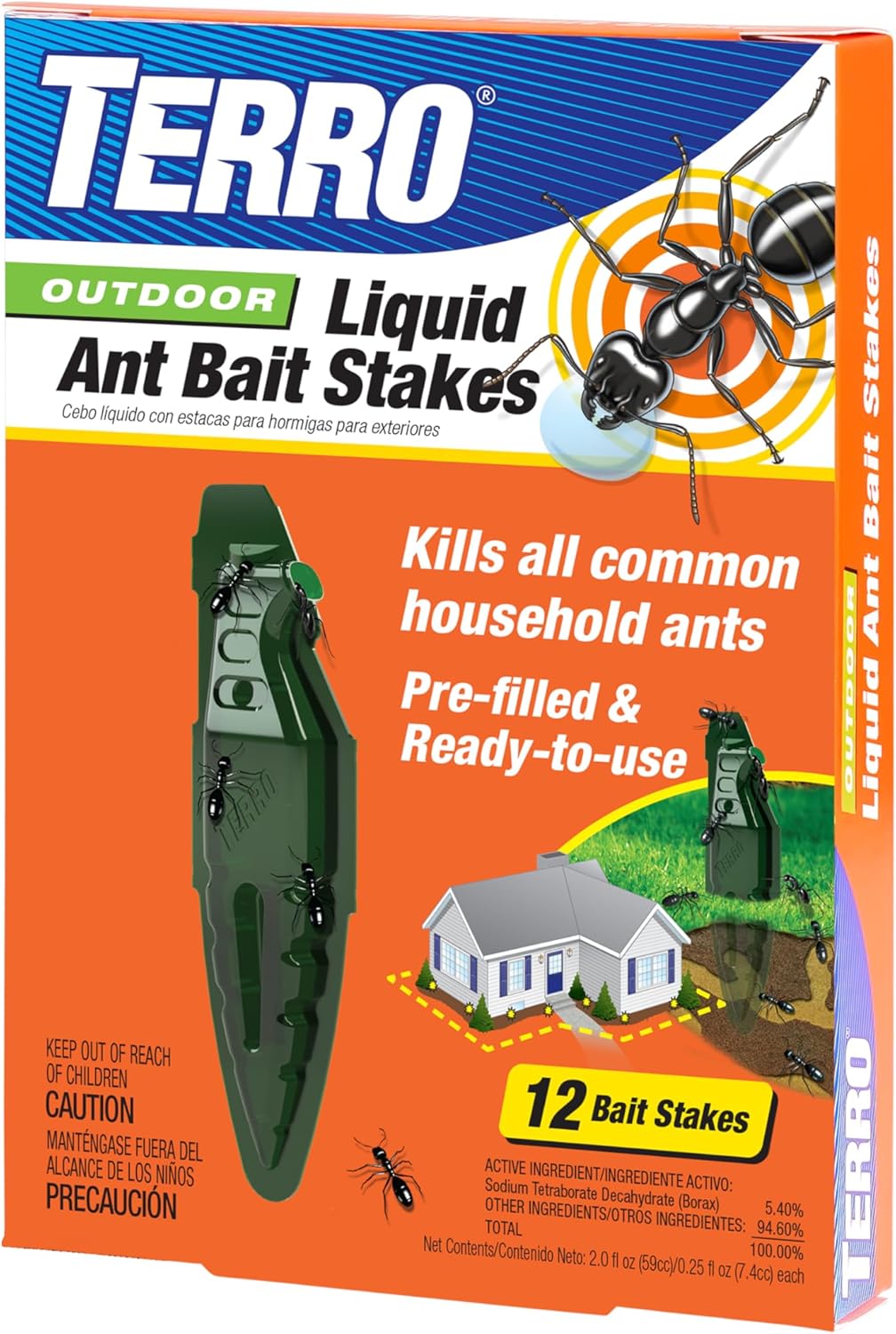 TERRO Liquid Ant Killer Bundle - 12 Bait Stations & Outdoor Ready-to-Use Ant Bait Stake Trap