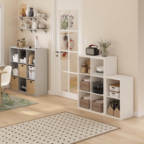 Furinno 6-Cube Bookshelf - Extra Thick Frame & Reversible Design | 14.6" x 44" x 30", White
