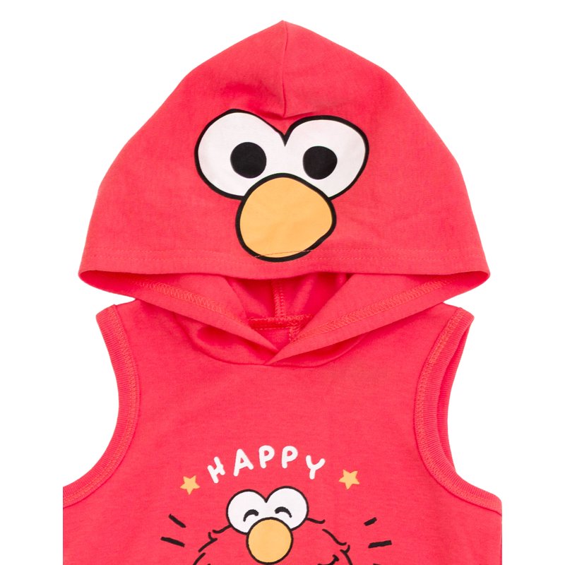 Elmo Hooded Cosplay Romper for Babies and Kids - Red, 3-6 Months