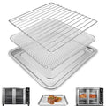 GCQFZ Toaster Oven Replacement Parts for Gourmia GTF7655 GTF7460 GTF7465 GTF7520,3 IN 1 Tray Basket Rack Kit for Gourmia Digital Toaster Oven Air Fryer 17 Cooking Presets French Door 1700W 24L