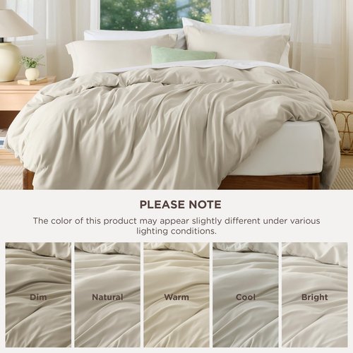 Bedsure Duvet Cover King Size - Soft Double Brushed Bedding Set for Kids & Adults, Zipper Closure, 3 Pieces, Includes 1 Duvet Cover (104"x90") & 2 Pillow Shams, NO Comforter, Linen