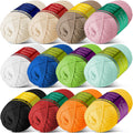 Skiennix Soft Yarn for Crocheting - Easy-to-See Knitting Yarn, 1200 Yards Cotton-Nylon Blend, 12 x 50g